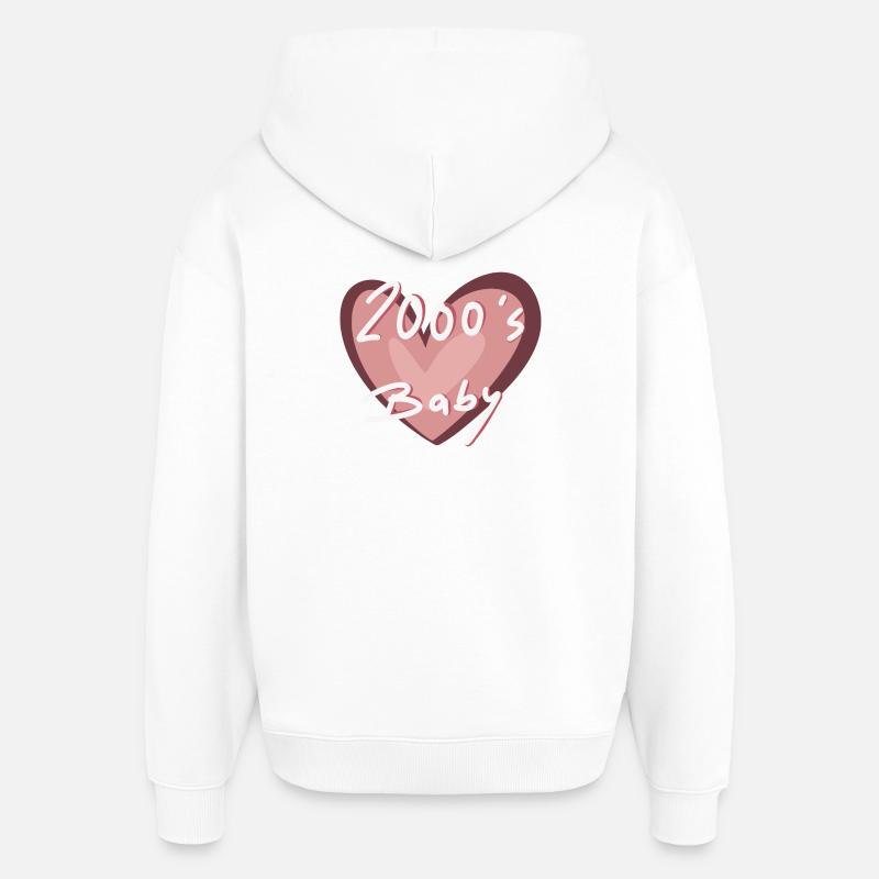 Bébé des années 2000 - Sweat à capuche unisexe Stanley/Stella Oversized - blanc