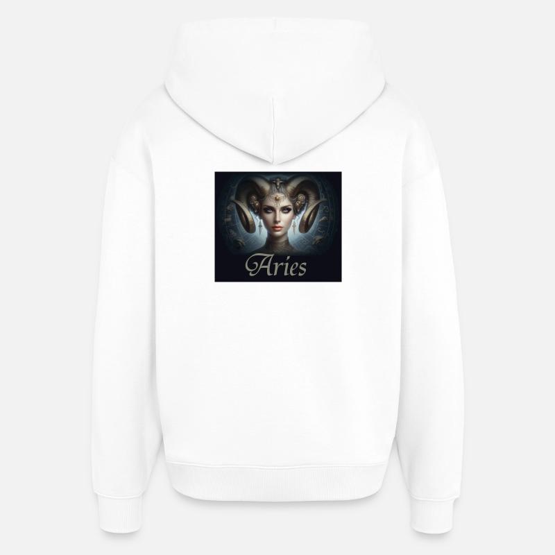Aries -  Sternzeichen Widder - Oversized Unisex Hoodie von Stanley/Stella - Weiß