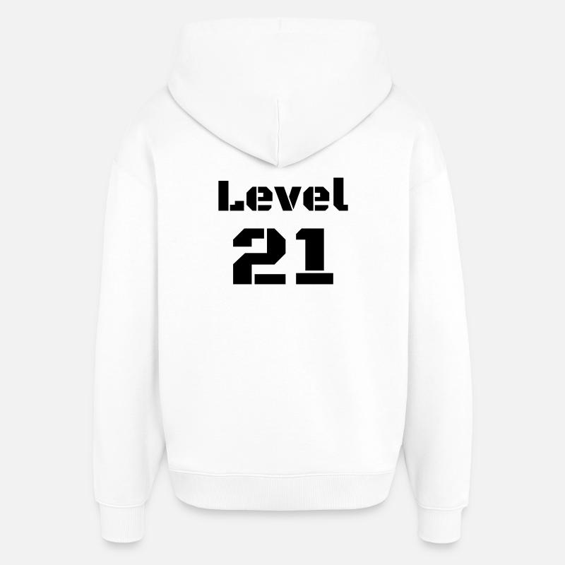 Niveau 21 - Sweat à capuche unisexe Stanley/Stella Oversized - blanc