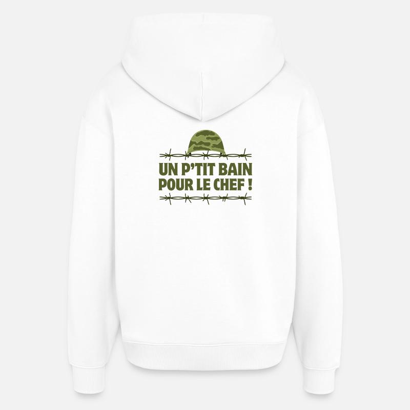 septième compagnie, 7ème compagnie, Pitivier - Sweat à capuche unisexe Stanley/Stella Oversized - blanc