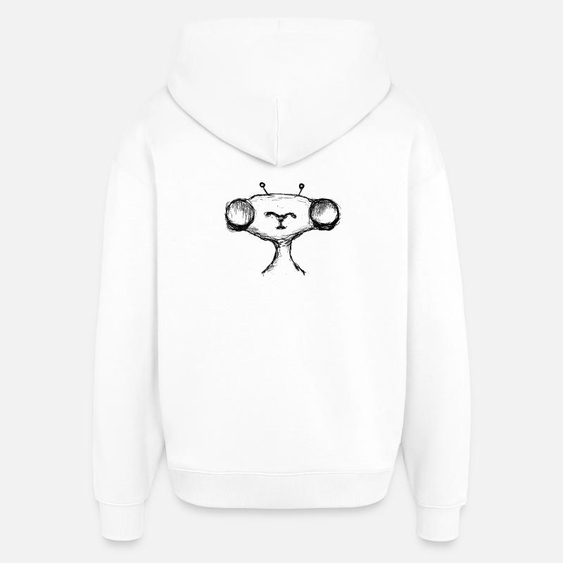 Étranger - Sweat à capuche unisexe Stanley/Stella Oversized - blanc