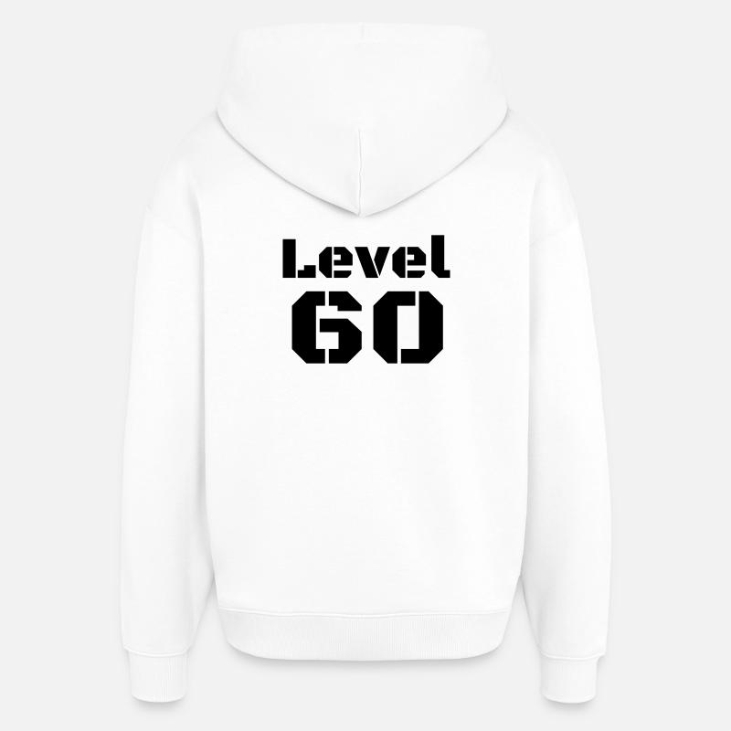 Niveau 60 - Sweat à capuche unisexe Stanley/Stella Oversized - blanc