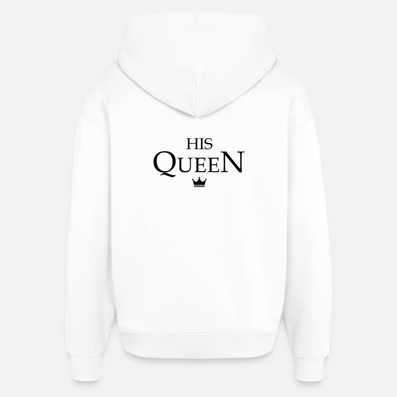 Look partenaire King Queen - Sweat à capuche unisexe Stanley/Stella Oversized - blanc