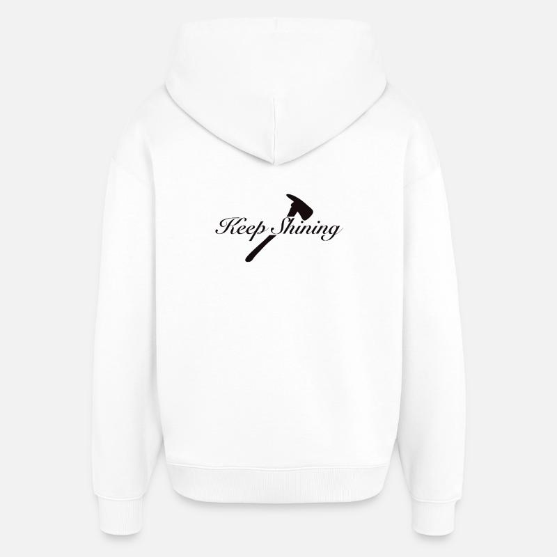 Keep Shining  - Oversized Unisex Hoodie von Stanley/Stella - Weiß
