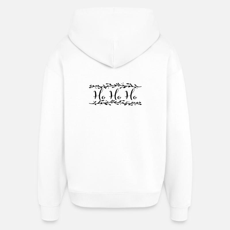 « Ho Ho Ho » Père Noël Gui - Sweat à capuche unisexe Stanley/Stella Oversized - blanc