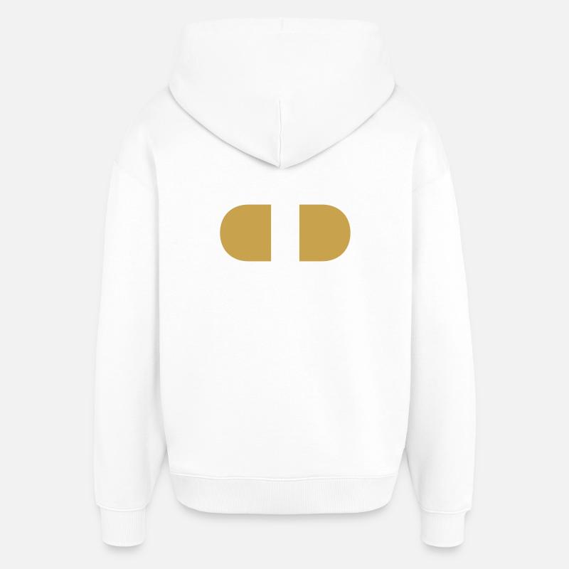 controller-split-gold - Oversized Unisex Hoodie von Stanley/Stella - Weiß