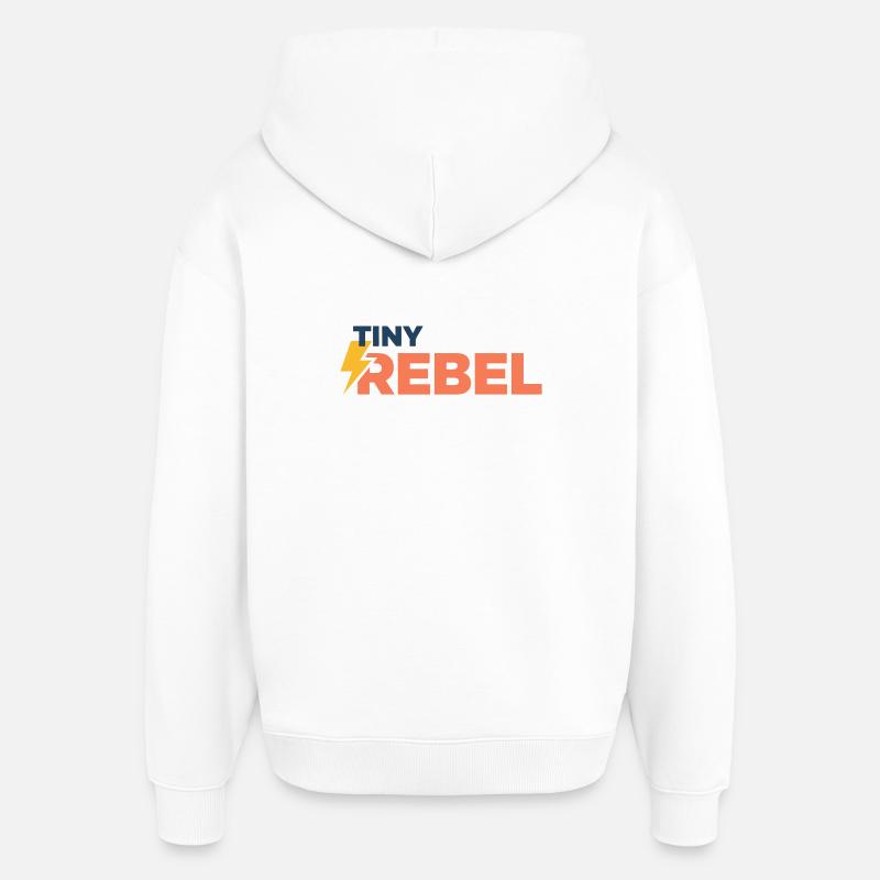 Tiny rebel - Sweat à capuche unisexe Stanley/Stella Oversized - blanc