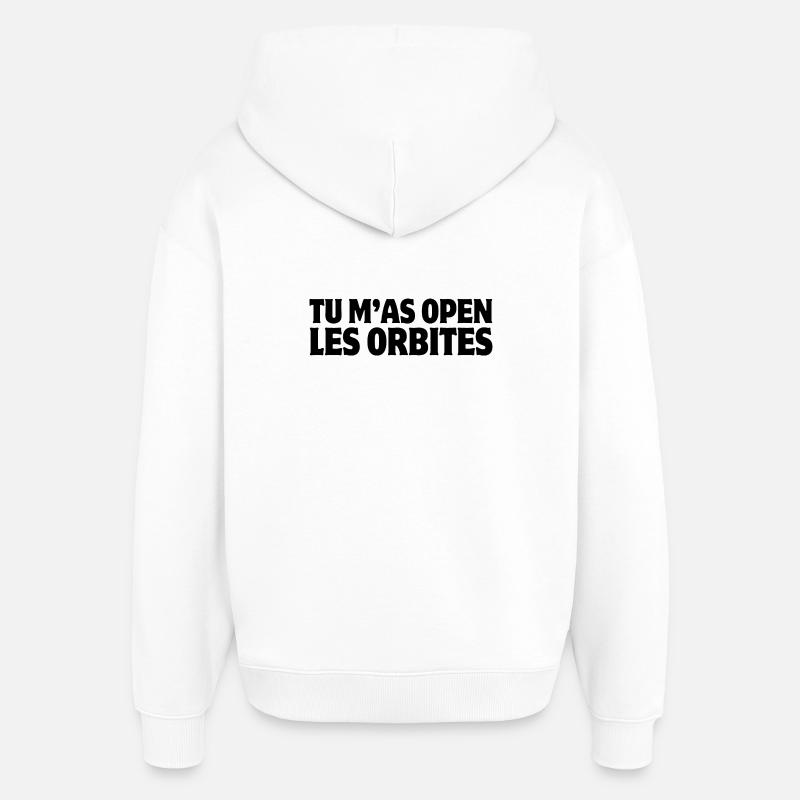 ouvrir les yeux, dire la vérité - Sweat à capuche unisexe Stanley/Stella Oversized - blanc