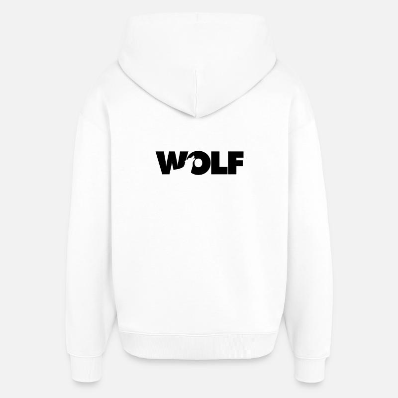 Loup - Sweat à capuche unisexe Stanley/Stella Oversized - blanc