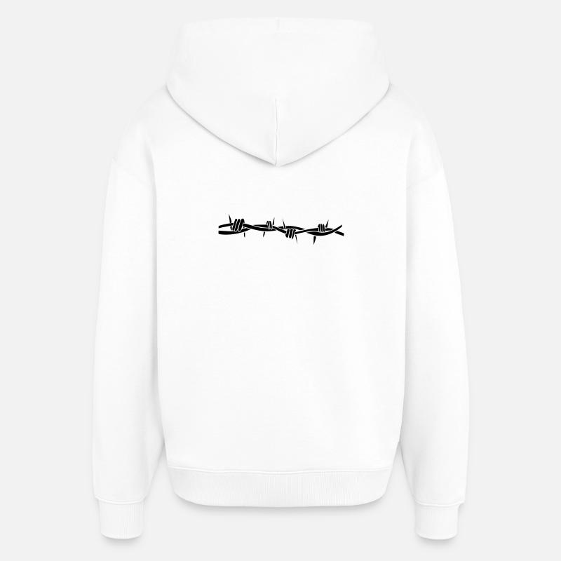 stacheldraht - Sweat à capuche unisexe Stanley/Stella Oversized - blanc