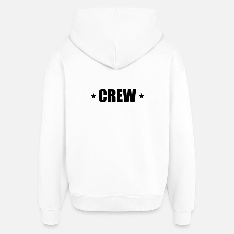 Crew mit Sterne - Oversized Unisex Hoodie von Stanley/Stella - Weiß