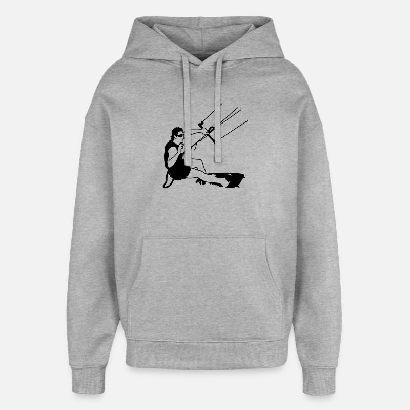 kitesurfer - Sweat à capuche unisexe Stanley/Stella Oversized - gris chiné
