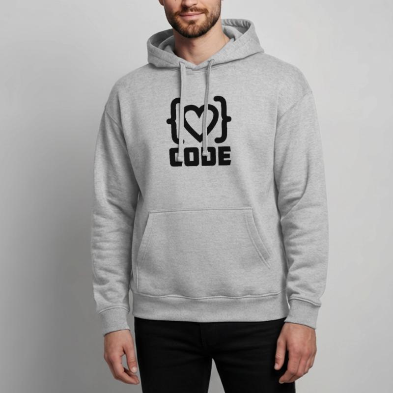 Herzprogrammierer Code Logo mit Text CODE Oversized Unisex Hoodie von Stanley/Stella