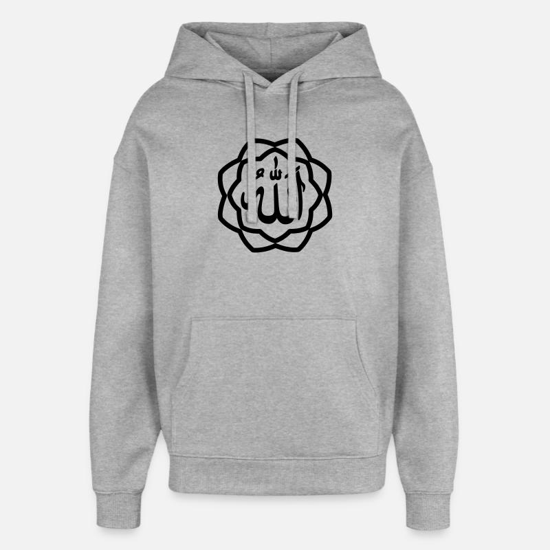Logo d’Allah - Sweat à capuche unisexe Stanley/Stella Oversized - gris chiné