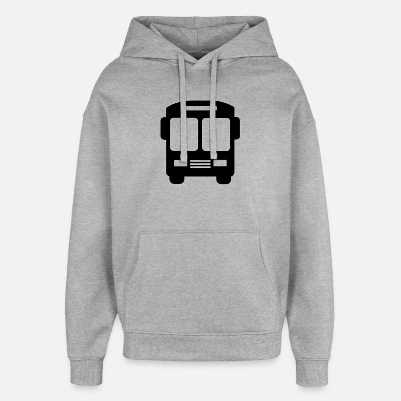 Logo de l’autobus - Sweat à capuche unisexe Stanley/Stella Oversized - gris chiné