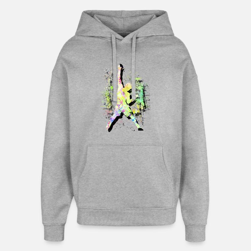 Escalade - Bloc - Grimpeurs - Escalade libre - Sweat à capuche unisexe Stanley/Stella Oversized - gris chiné