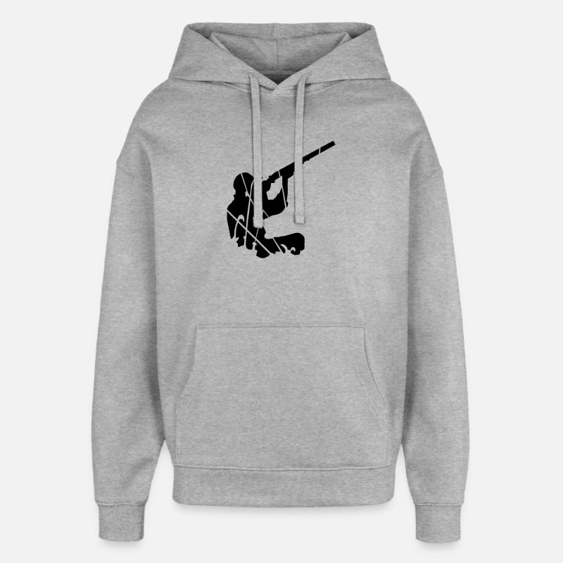 chasseur - Sweat à capuche unisexe Stanley/Stella Oversized - gris chiné