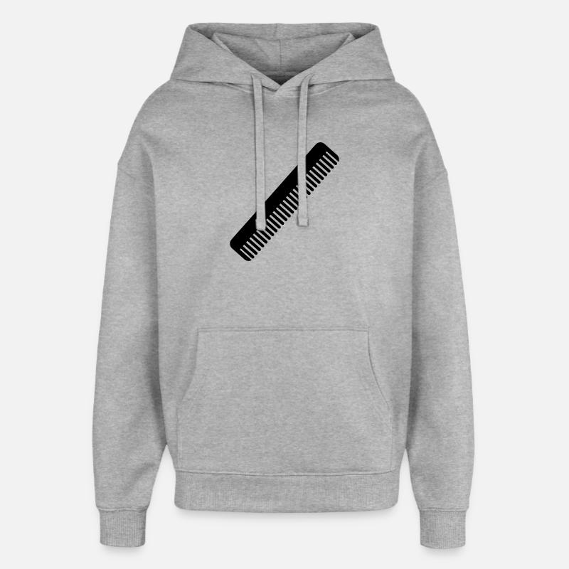 Peigne pour coiffeur - Sweat à capuche unisexe Stanley/Stella Oversized - gris chiné