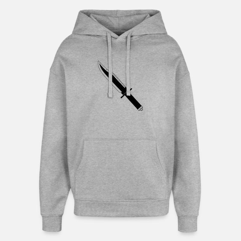 Survie au couteau - Sweat à capuche unisexe Stanley/Stella Oversized - gris chiné