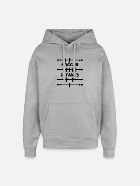 SOCCER FAN Tischfußball - Oversized Unisex Hoodie von Stanley/Stella - Grau meliert