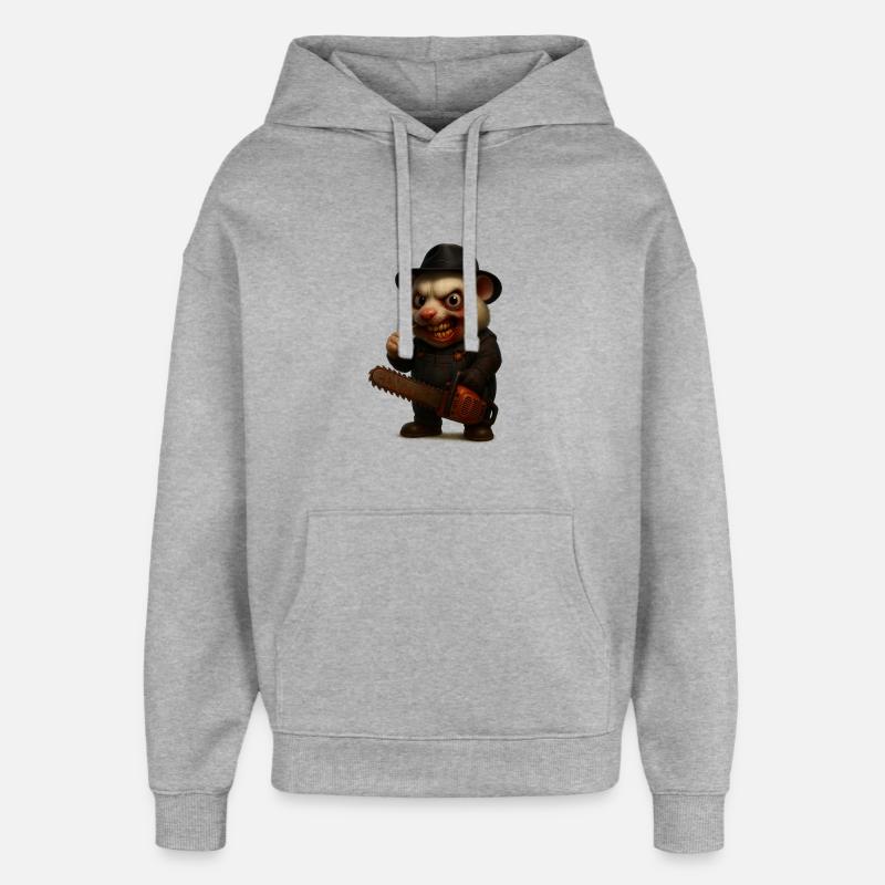 TronçonneusesBob - Sweat à capuche unisexe Stanley/Stella Oversized - gris chiné