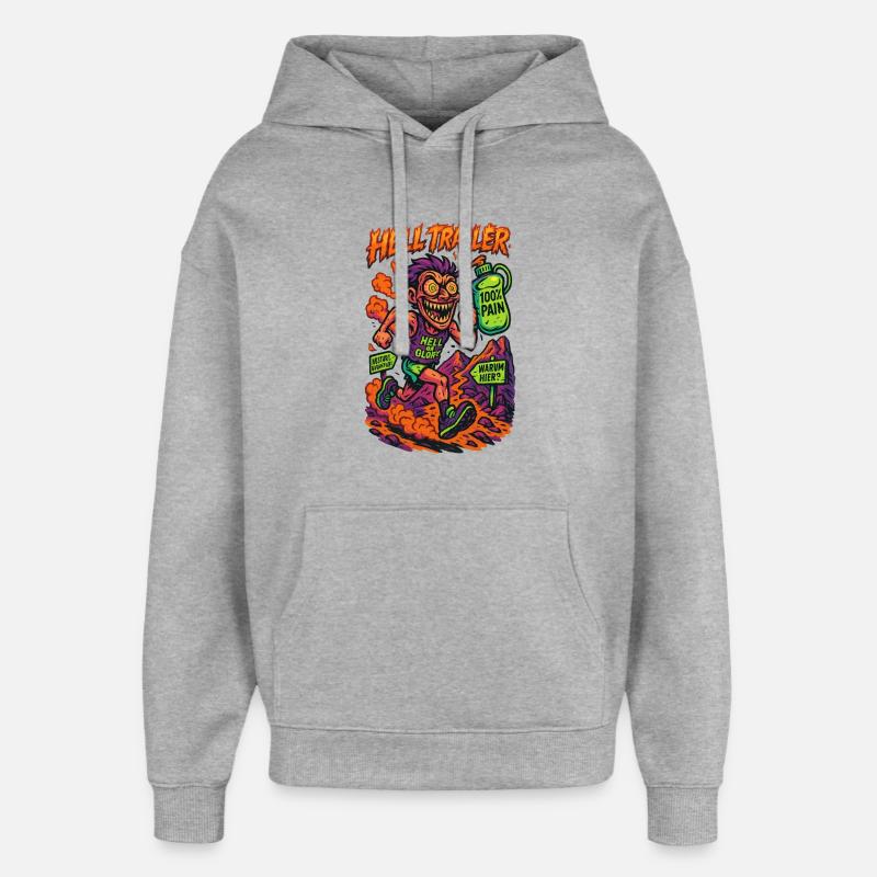 Bande-annonce de l’enfer - Crazy Trailrunner - Sweat à capuche unisexe Stanley/Stella Oversized - gris chiné