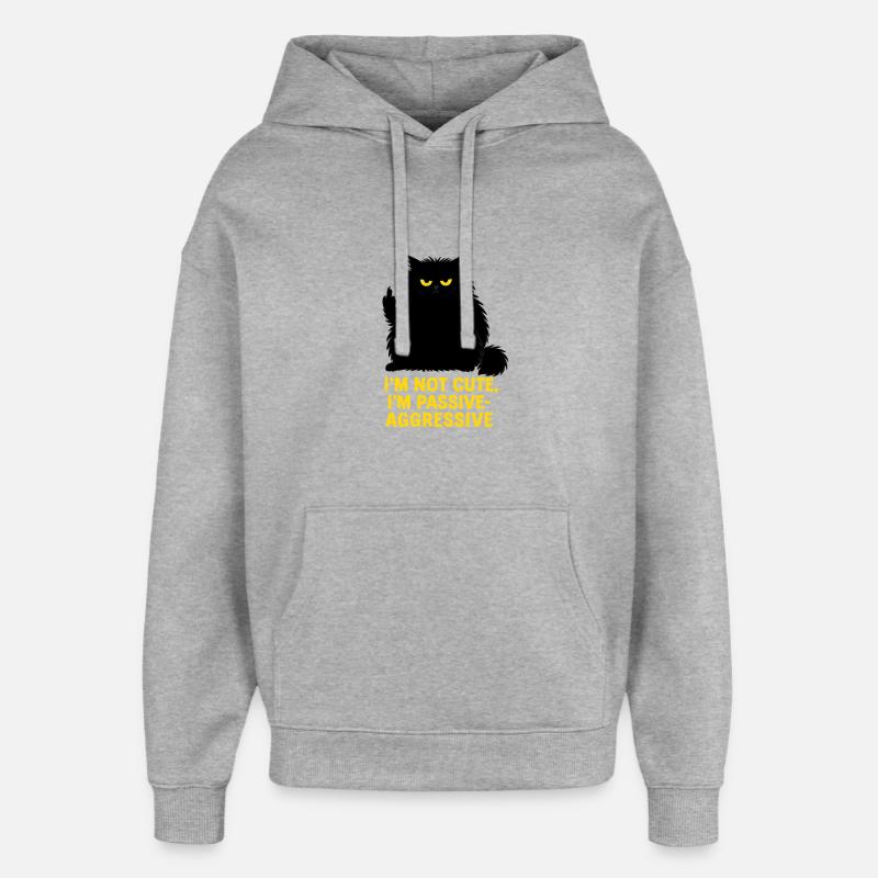 I'm Not Cute – Mr. Cuddly Stuff - Oversized Unisex Hoodie by Stanley/Stella - heather grey