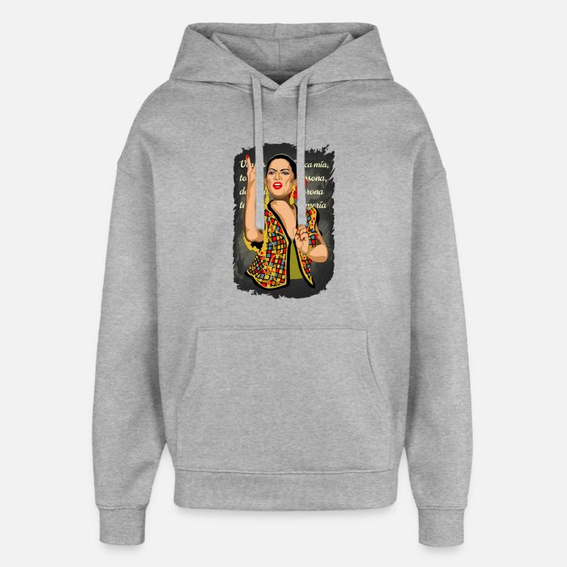 LOLA Poem - Oversized Unisex Hoodie by Stanley/Stella - heather grey