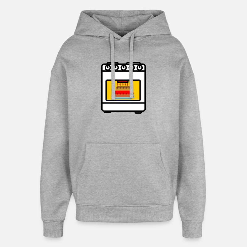 Four avec gâteau - Sweat à capuche unisexe Stanley/Stella Oversized - gris chiné