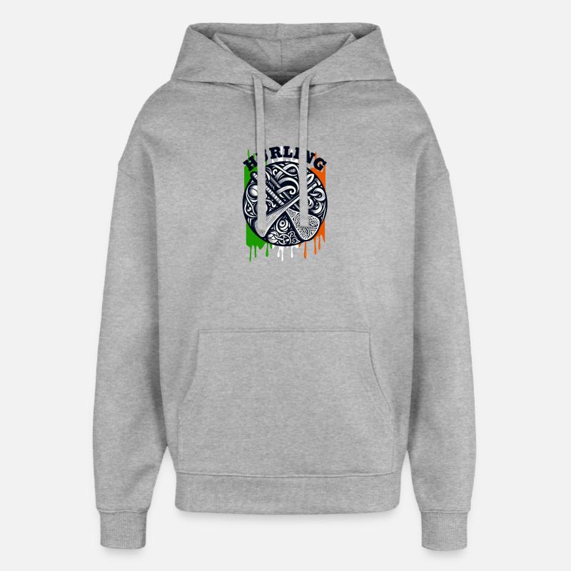 Hurling - Sweat à capuche unisexe Stanley/Stella Oversized - gris chiné