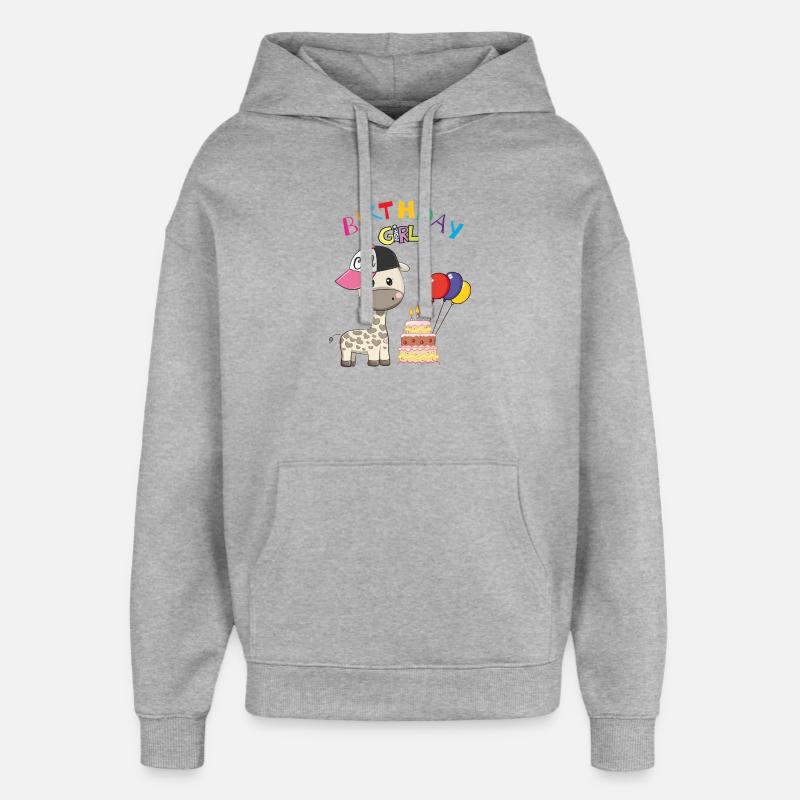 Fille d’anniversaire - Sweat à capuche unisexe Stanley/Stella Oversized - gris chiné