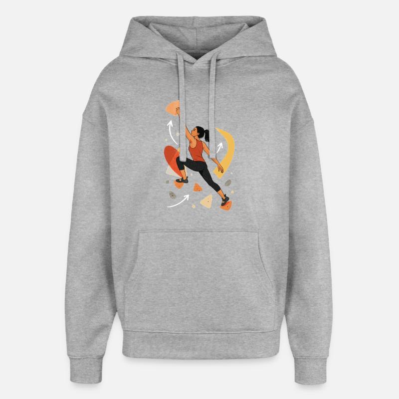 Motivation au bloc – Mouvement ascendant - Sweat à capuche unisexe Stanley/Stella Oversized - gris chiné
