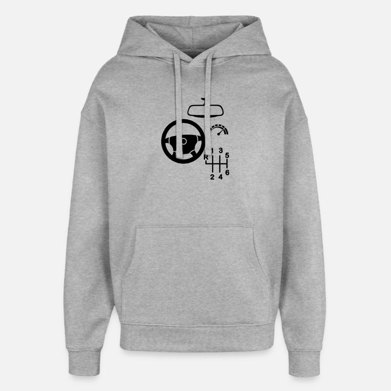 Intérieur de voiture - Sweat à capuche unisexe Stanley/Stella Oversized - gris chiné
