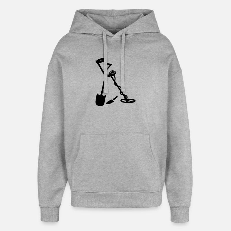 Détecteur de métaux - Sweat à capuche unisexe Stanley/Stella Oversized - gris chiné