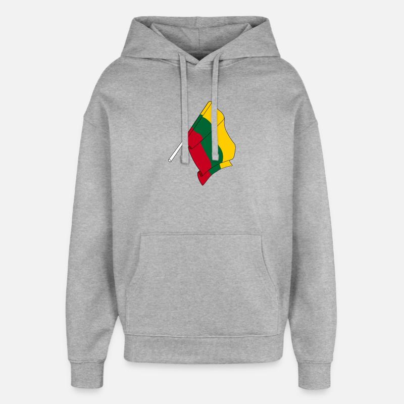Drapeau Lituanie - Sweat à capuche unisexe Stanley/Stella Oversized - gris chiné