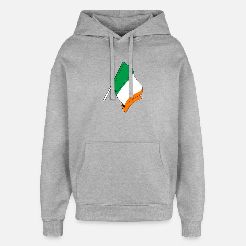 Drapeau de l’Irlande - Sweat à capuche unisexe Stanley/Stella Oversized - gris chiné