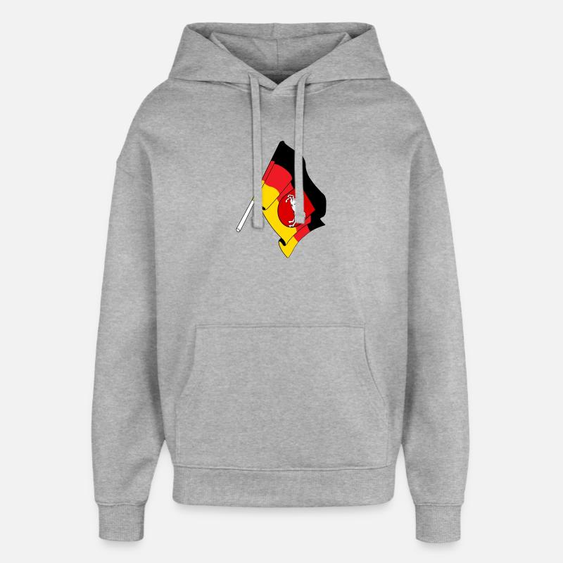 Drapeau Basse-Saxe - Sweat à capuche unisexe Stanley/Stella Oversized - gris chiné