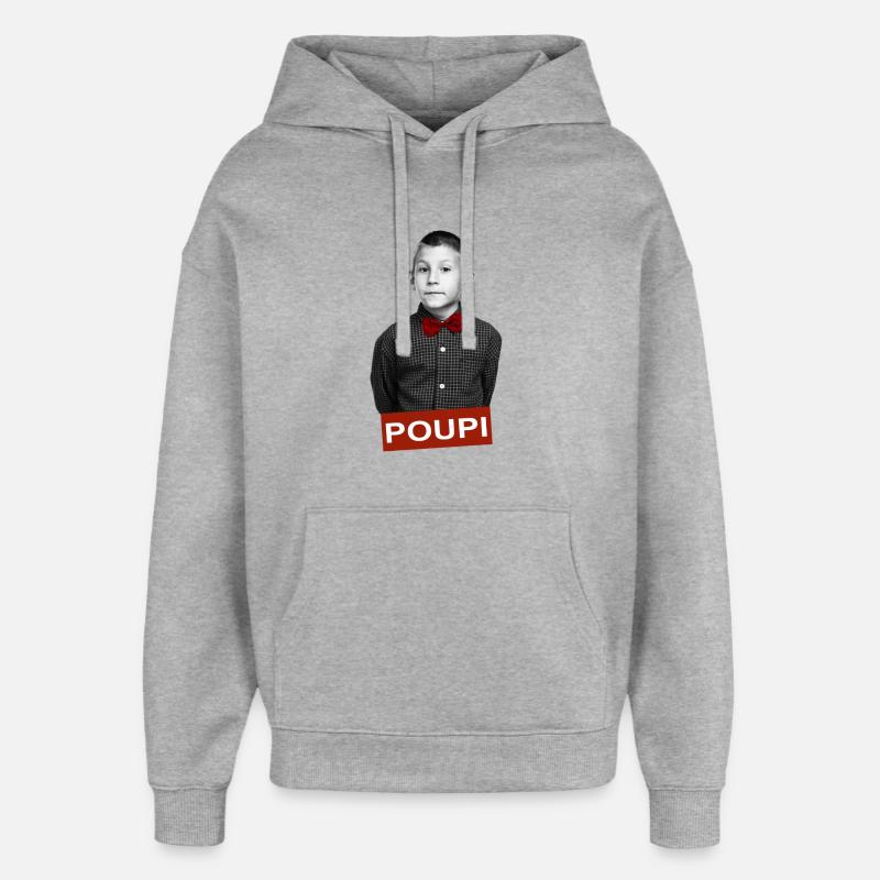 Poupi Malcom Dewey - Sweat à capuche unisexe Stanley/Stella Oversized - gris chiné