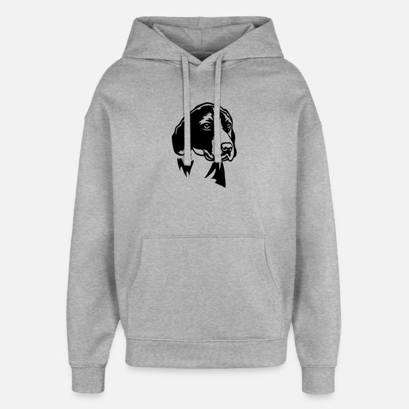 Tête hamiltonstövare - Sweat à capuche unisexe Stanley/Stella Oversized - gris chiné