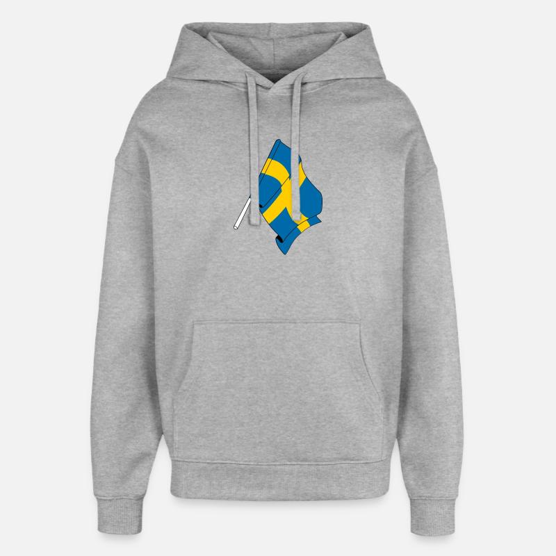 Pavillon: Suède - Sweat à capuche unisexe Stanley/Stella Oversized - gris chiné