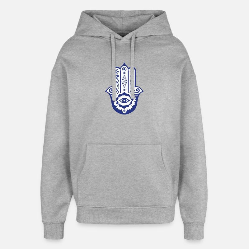 Main de Fatma par Helfspawn - Sweat à capuche unisexe Stanley/Stella Oversized - gris chiné