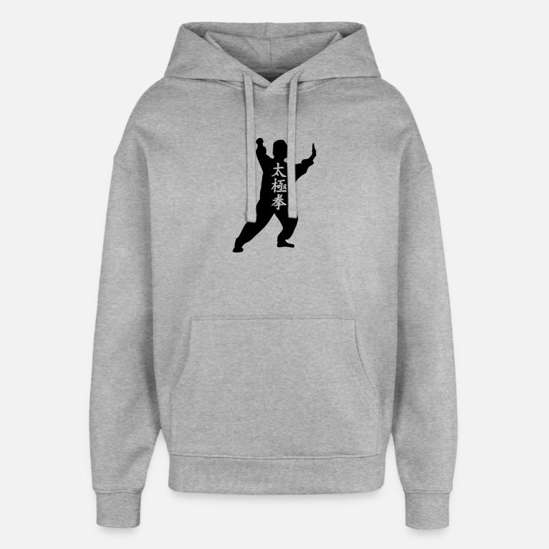 Shadow figure Taichi - Sweat à capuche unisexe Stanley/Stella Oversized - gris chiné