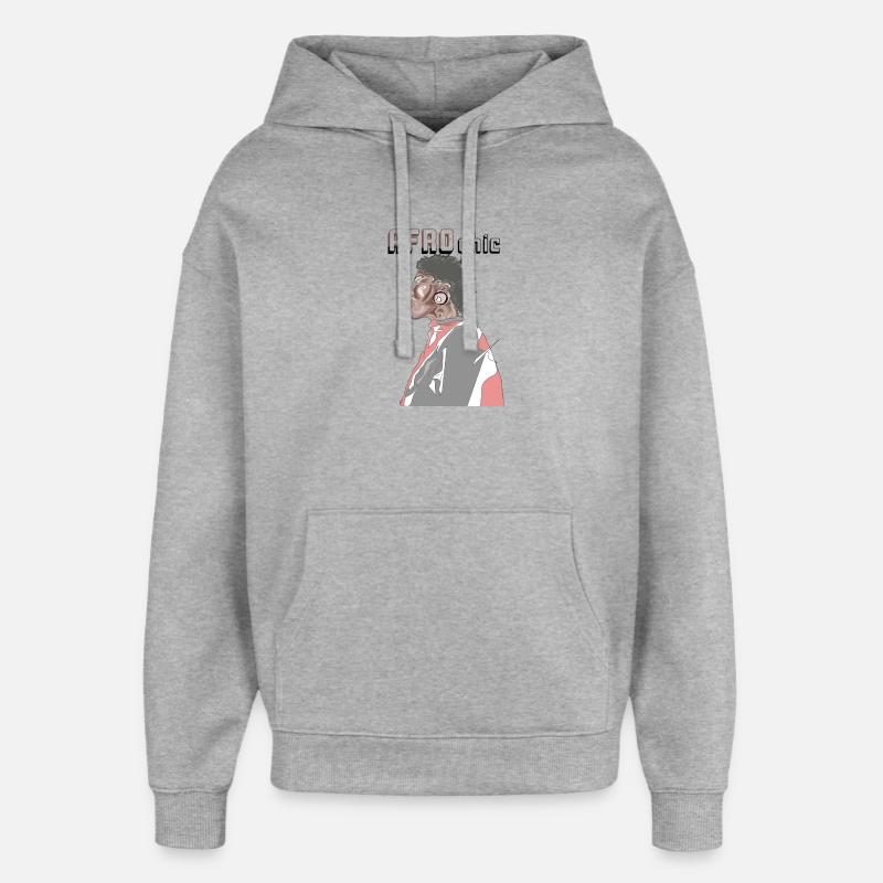 Afro chic - Sweat à capuche unisexe Stanley/Stella Oversized - gris chiné