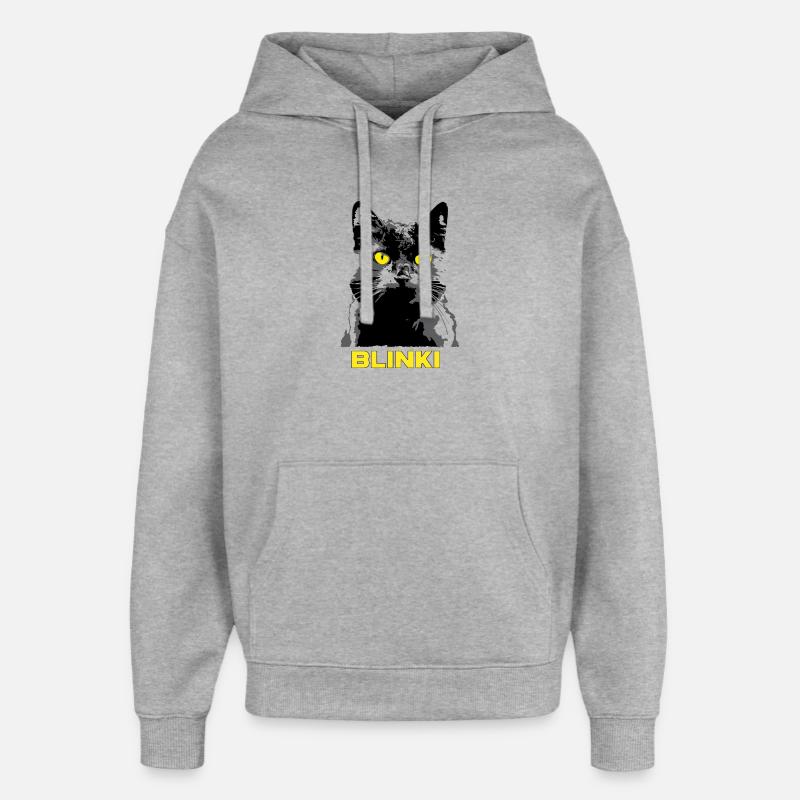 Mon chat préféré - Blinki - Sweat à capuche unisexe Stanley/Stella Oversized - gris chiné