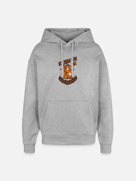 Verträumtes Eichhörnchen mit Spruch - Oversized Unisex Hoodie von Stanley/Stella - Grau meliert