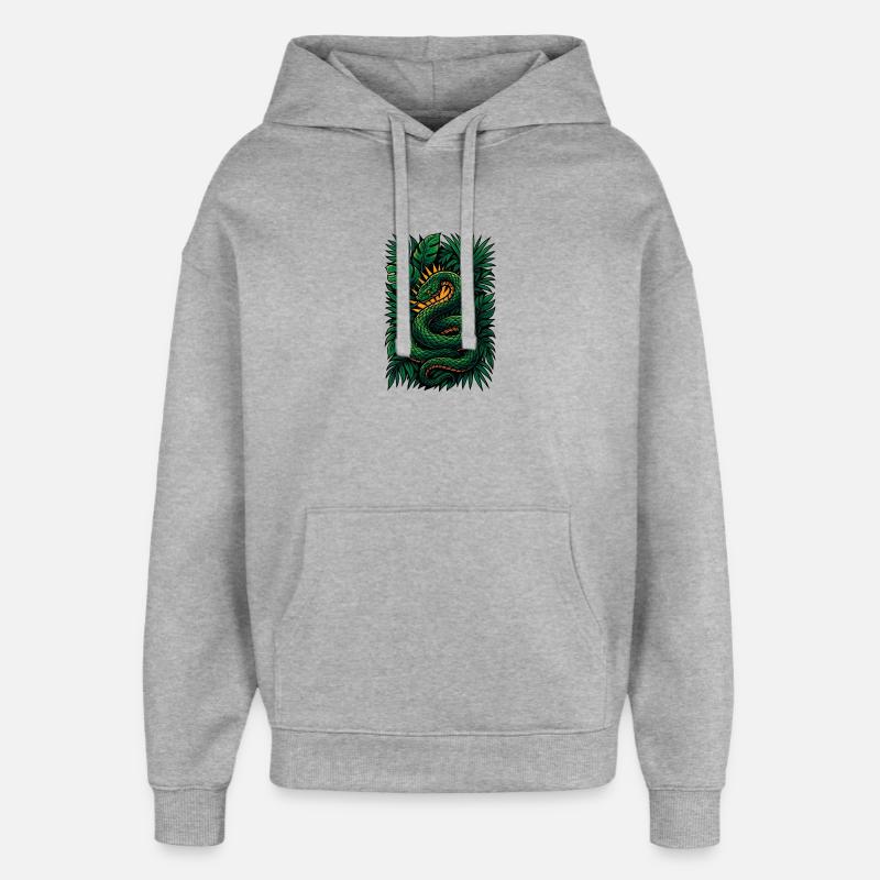 Sunburst Serpent - Sweat à capuche unisexe Stanley/Stella Oversized - gris chiné