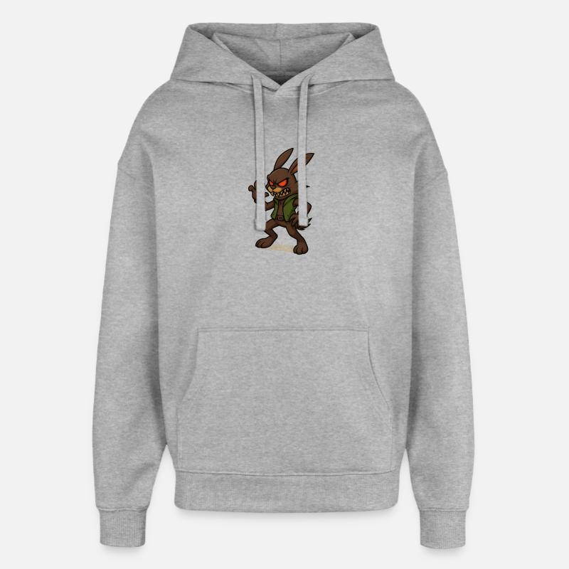 Warwick-Toni-Bunny (DefintelyNotBunny) - Sweat à capuche unisexe Stanley/Stella Oversized - gris chiné