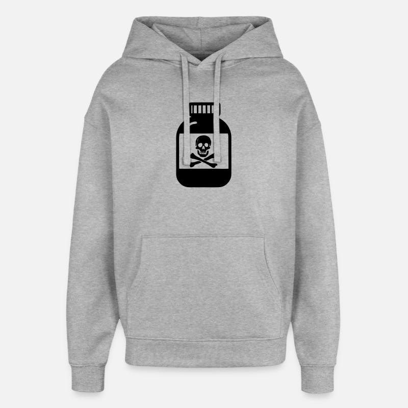 Bidon avec vectra empoisonné - Sweat à capuche unisexe Stanley/Stella Oversized - gris chiné