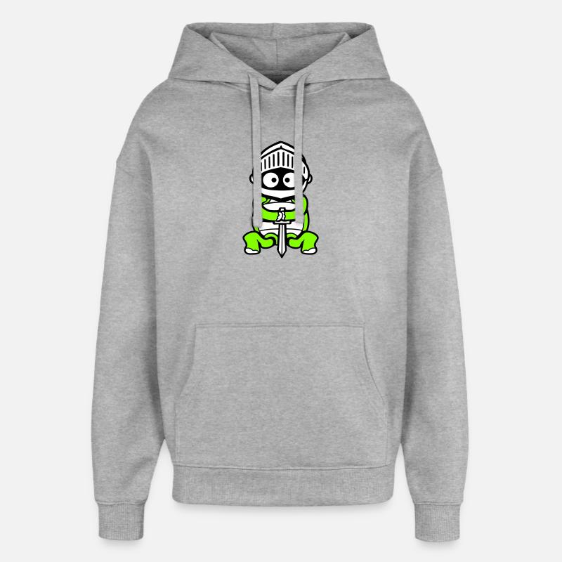 Turtle Knight Épée Fighter Armure Casque - Sweat à capuche unisexe Stanley/Stella Oversized - gris chiné