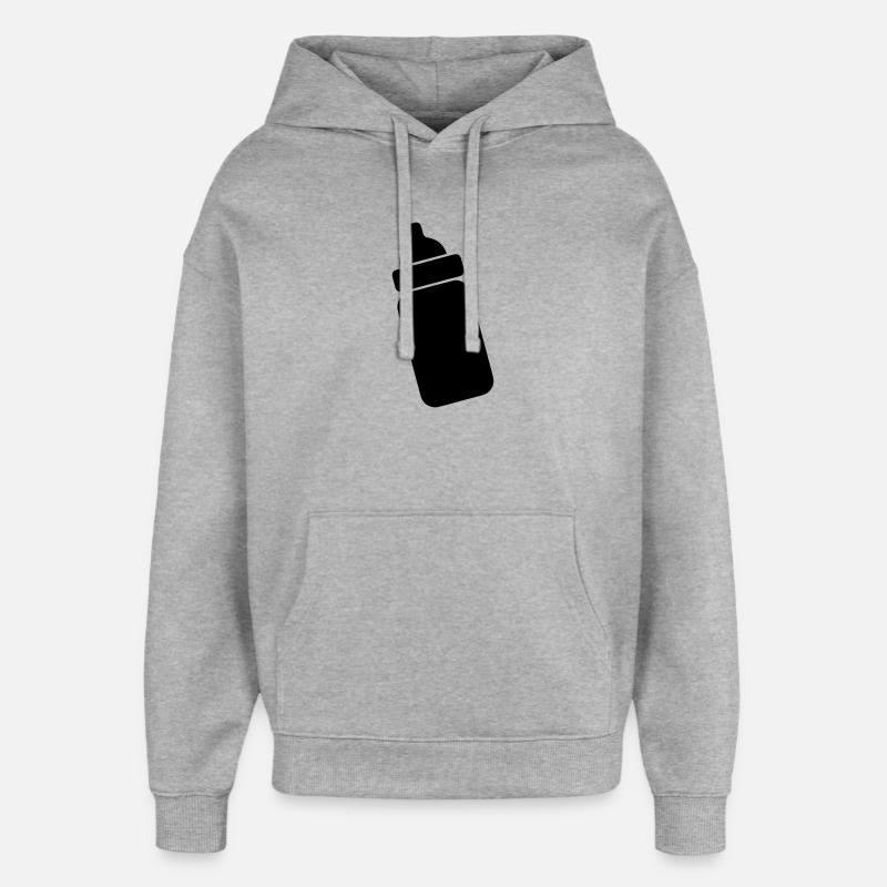 Image de teinte transparente du biberon - Sweat à capuche unisexe Stanley/Stella Oversized - gris chiné